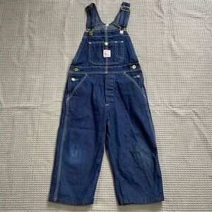 Pointer Brand Denim Bib Overalls 6 (Short) Kids Boys Dark Wash USA